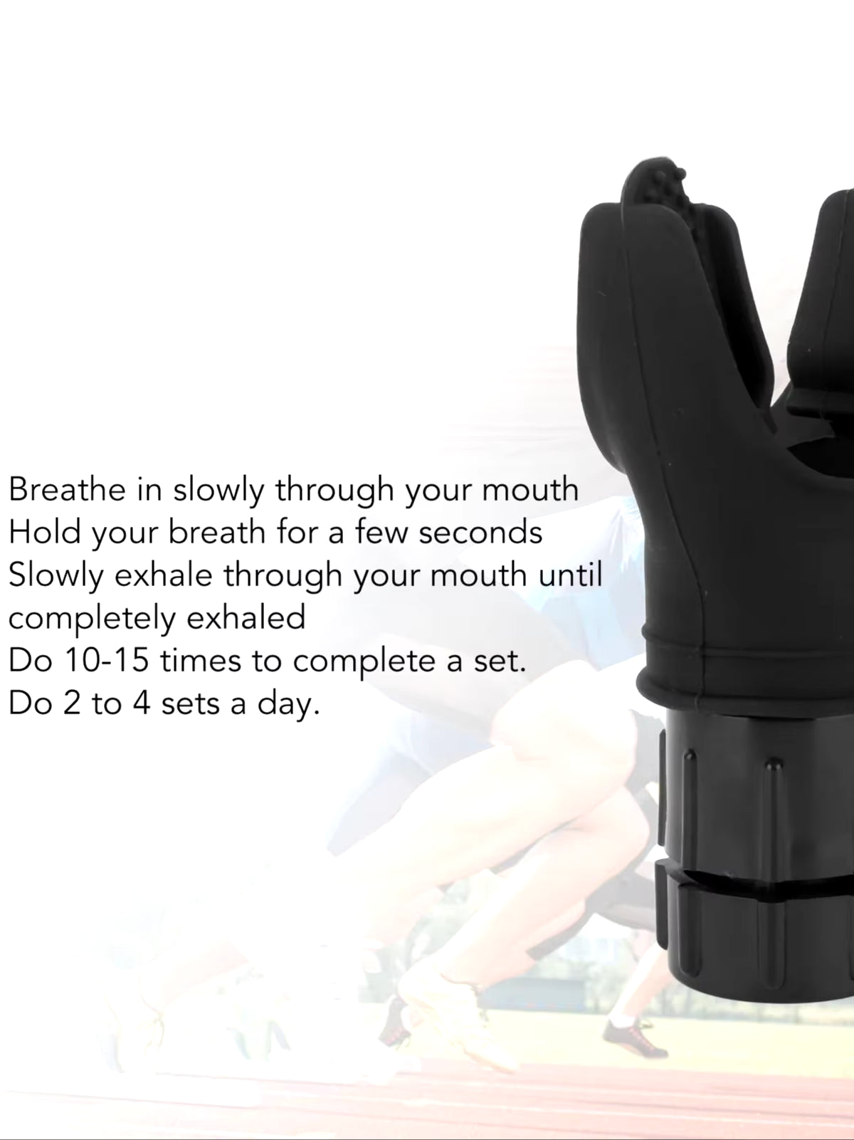 Breathing Exercise Device Adjust Resistance Improve Lung Capacity Handheld Lung Expansion Training Tool